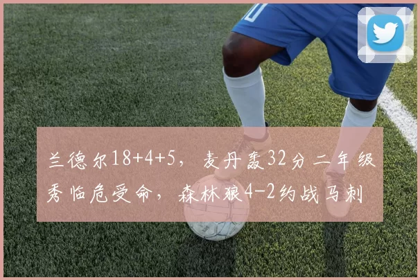 兰德尔18+4+5，麦丹轰32分二年级秀临危受命，森林狼4-2约战马刺